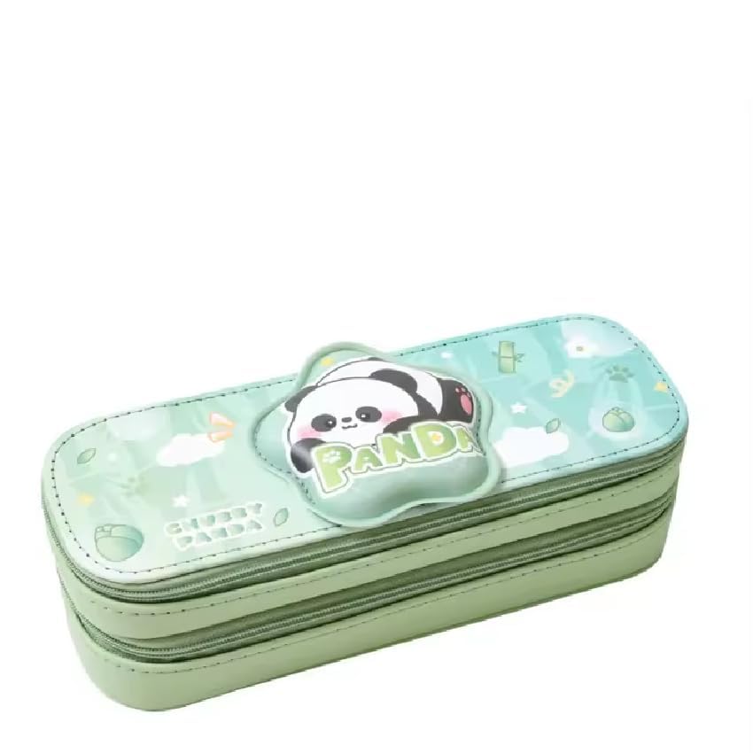 Onpalm Enterprise Kawaii Pencil Case 3 Compartment Cute Pencil Case Aesthetic Pencil Case for Girls Large Capacity Pen Pencil Pouch Multifunctional Stationery Case for School (Double Layer Panda) (B0D6Z6L1H8) Amazon Price History, Amazon Price Tracker