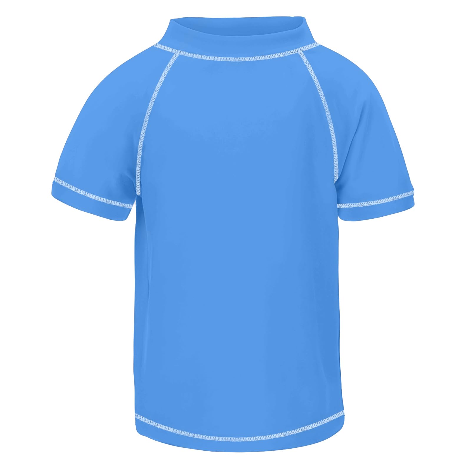 TIZAX Camiseta Natación con Protección Solar para Niños UPF 50+ Traje de Baño de Manga Corta Rashguard para Surf/Nadando/Buceo/Playa