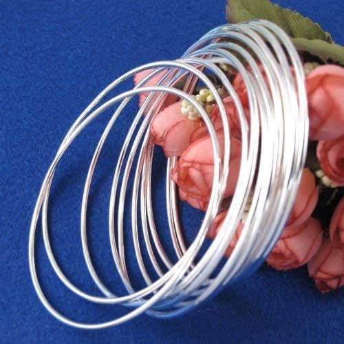 Sdouefos Classic 6pcs Lots 925 Silver Thin Stackable Polished Bangle Bracelet with Fresh Simple Bracelet Cuff Bangle3