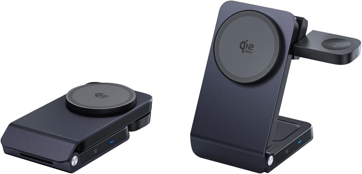 Koolehaoda Qi2.2 3 in 1 Wireless Charging Station with TEC Active Cooling
