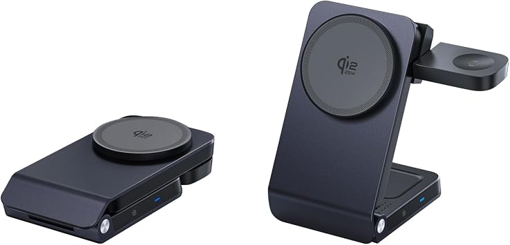 Koolehaoda Qi2.2 3 in 1 Wireless Charging Station with TEC Active Cooling