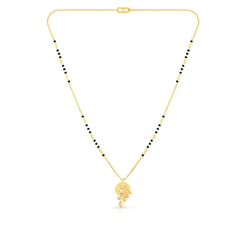 22 KT (916) purity Two Tone Malabar Gold Mangalsutra MSDS177_T_18 for Women