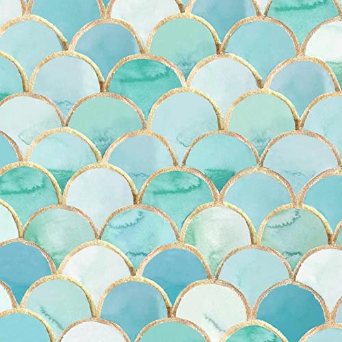 Set of 20 Individual Decoupage Paper Party Napkins Art Deco, turquoise Beverage Watercolor Decor Luncheon Beverage Christmas Series Napkin for a Birthday, Holiday, Wedding, Cocktail Party