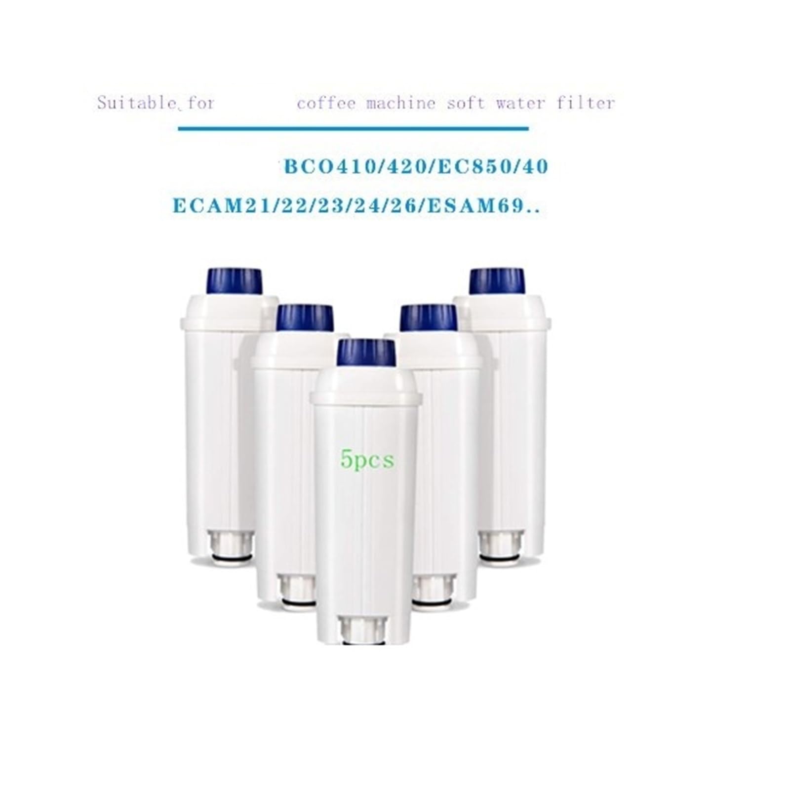Cartouches De Filtre À Eau De Remplacement, 5 Pièces, Compatibles Avec Delonghi, Adoucisseur De Charbon Actif For Machine À Café Automatique DLS C002