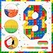 Lemicin Number 8 Pinata Building Blocks 8th Birthday Party Decorations with Pinata Stick Blindfold for Kids Happy Birthday Building Block Theme Party Supplies (Small, 16 x 10.6 x 3 In)