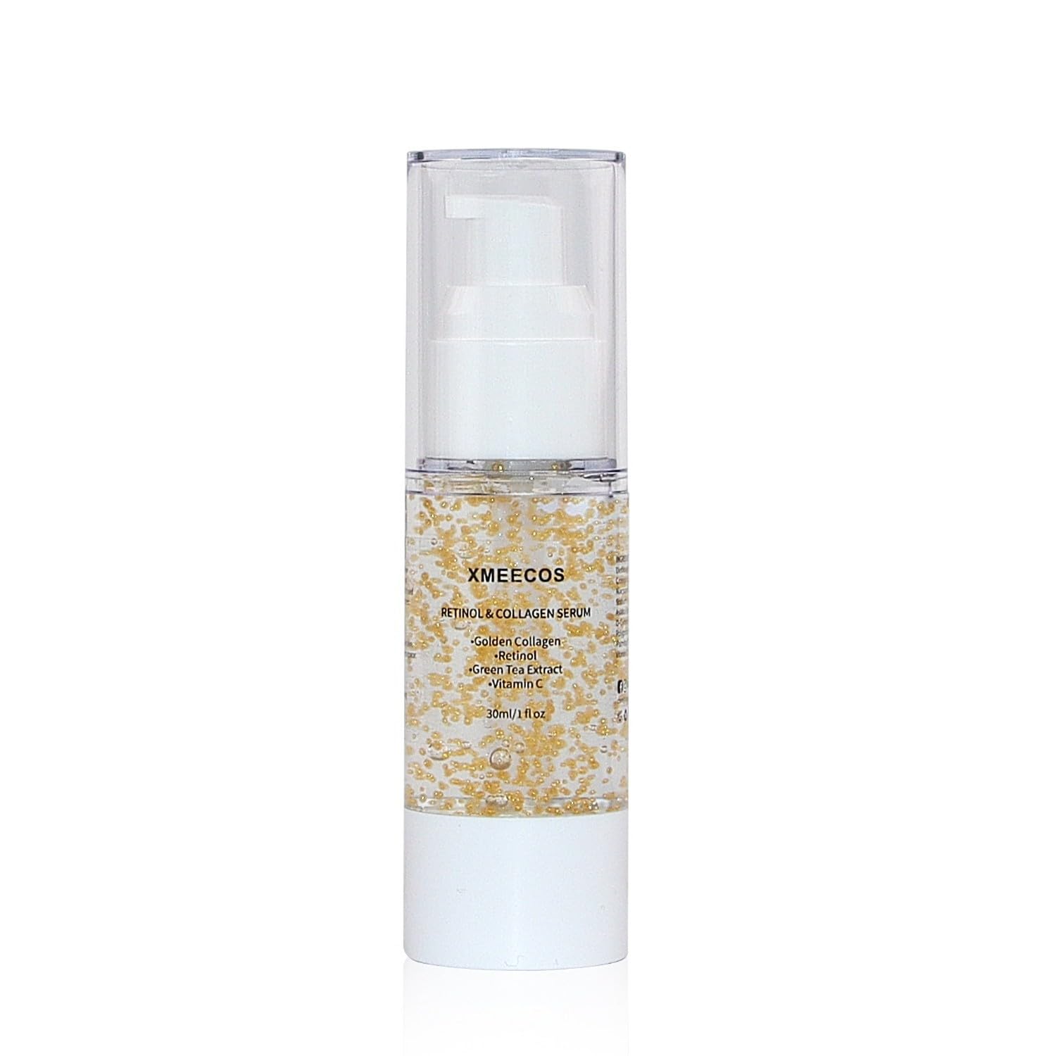 XMEECOS Retinol and Collagen Serum for face with Collagen Balls Niacinamide Green Tea Extract Vitamin C Retinol Natural Anti-aging Moisturizing Vitamin A Soothing and Amino Acid| Giftable