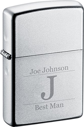 Encendedor Zippo Satin Chrome personalizado miniatura 3