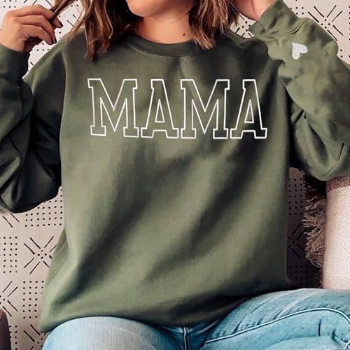 Embroidered Mama Mom Sweatshirt - Perfect for Christmas 20233