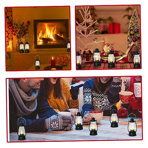Lanternes noires décoratives haut de gamme avec bougie LED effet vacillant - 3