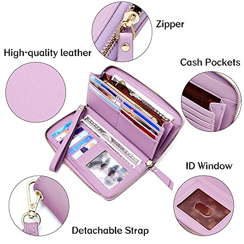 Image of GEEAD Custom Design Wristlet Wallets for Women PU Leather RFID Blocking Wallet