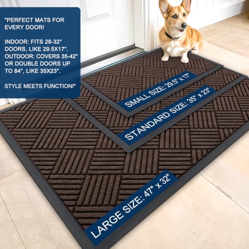 Image of OLANLY Front Door Mat Outside Entrance 59x23, Waterproof Heavy-Duty Doormat