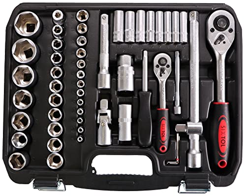 Miniatura 2 de Sixtol Tool Set 108 Juego De Herramientas 108uds Gola En Maletín Trinquete De 1 4 Y 1 2 Cierre De Metal
