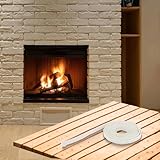 FUANA Junta de calefacción de estufa de pellets con sello de puerta de horno, cuerda plana de 12 mm x 3 mm, fibra de vidrio resistente a altas temperaturas para horno, vidrio, caldera, radiador