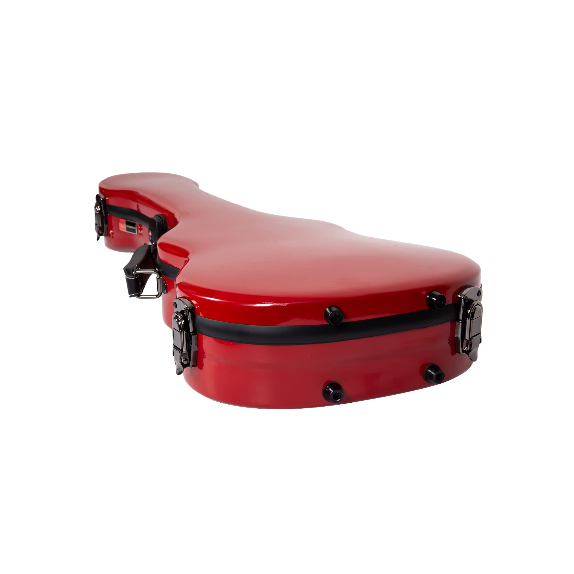 Crossrock CRF1020BURD Étui rembourré pour ukulélé baryton 100% fibre de verre 15 mm d'épaisseur Rouge
