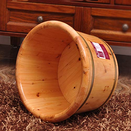 Spa de pies barril de madera cedro con tapa miniatura 3