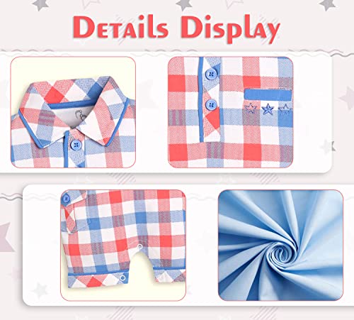 Image of BABY GO Baby Boys & Baby Girls Cotton Romper | Half Sleeve Polo Collar Jumpsuit | Newborn Infant Summer Outfit with Button Closure | Soft Breathable Playsuit | Stylish Print One Piece Dress