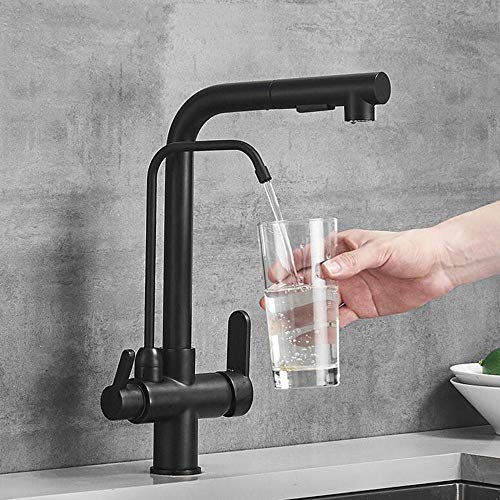 Grifo de cocina de 3 vías lifta con rotación 360 grados y 2 modos de flujo 5