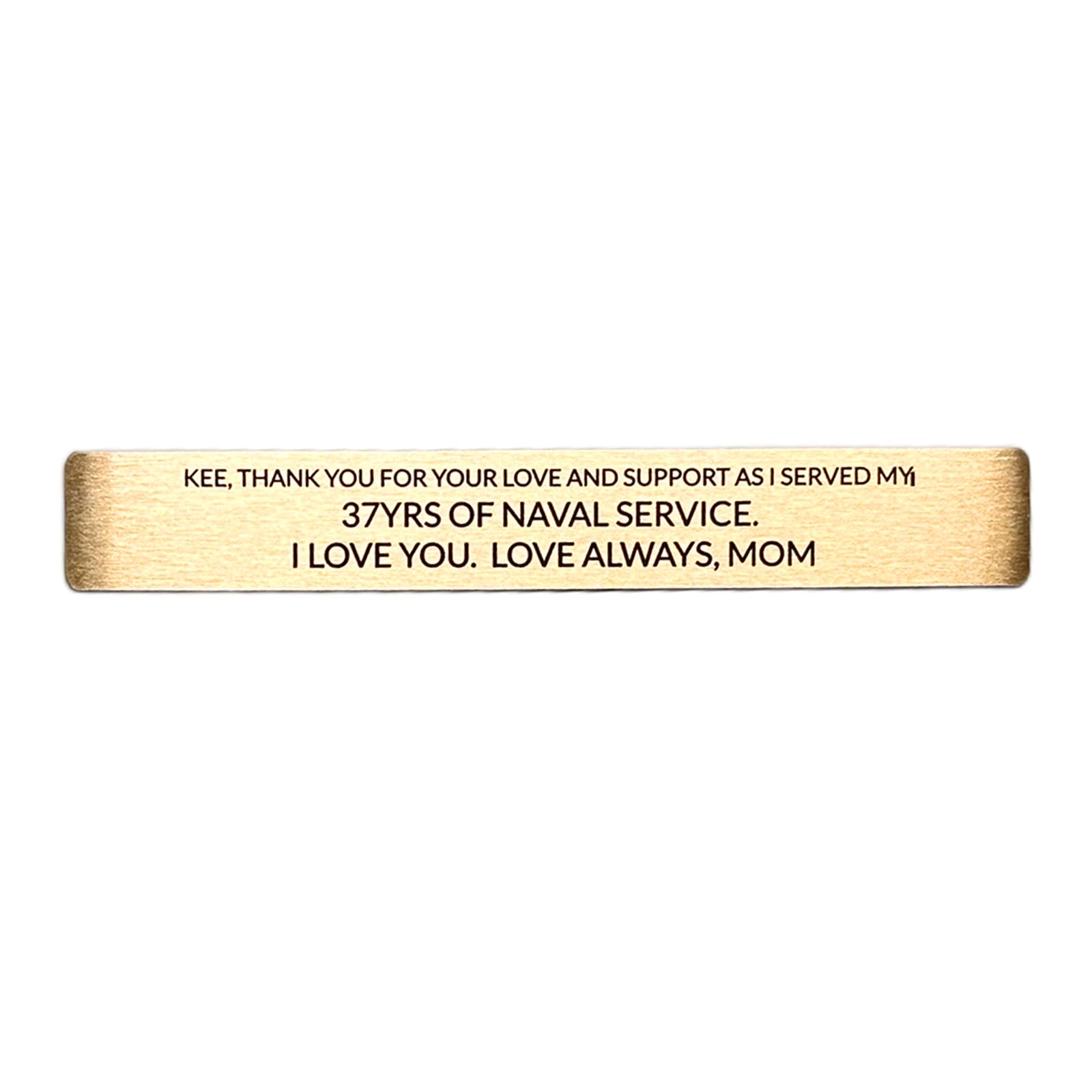 Generic 4"x0.6" Memorial Plaques-Brass Engraved Nameplate for Memory Boxs/Display Case/Artwork โ image 1