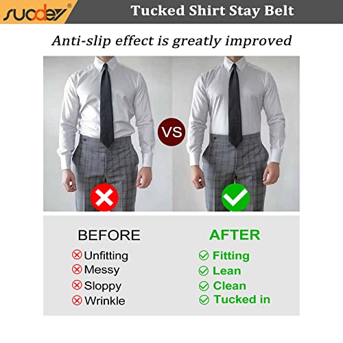 SUOSDEY Shirt Stays Belt for Men Shirt Tucker Holder Crop Top Band for Women Non-slip Adjustable Elastic Band2