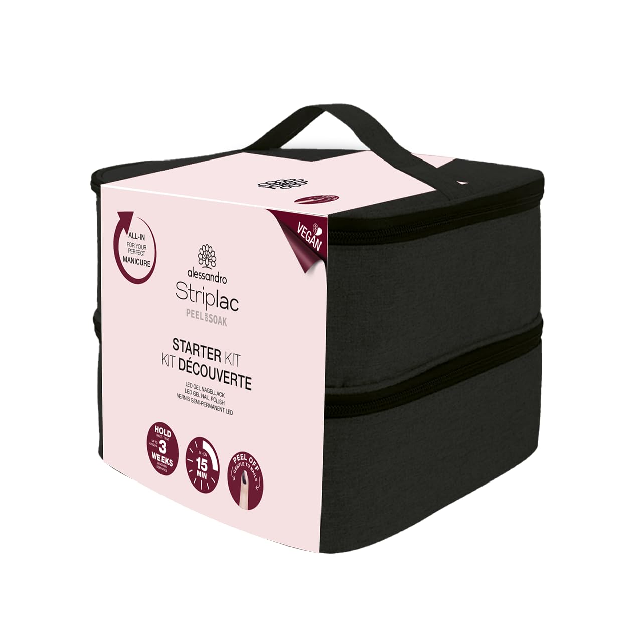 alessandro Striplac Peel or Soak - STRIPLAC STARTER SET INKL KOSMETIKKOFFER -VEGAN - UV-Nagellack Set- Für perfekte Nägel in 15 Minuten