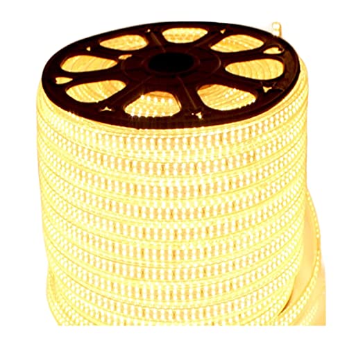 Bande LED flexible étanche 220V éclairage puissant blanc chaud 5m