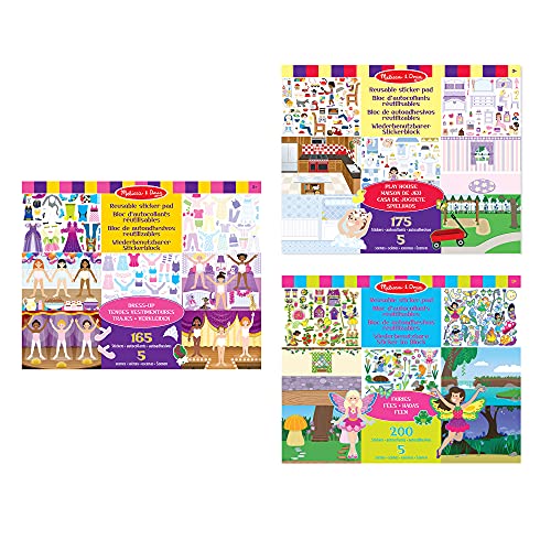 Regalo para niño o niña Melissa & Doug tres blocs de pegatinas de actividades