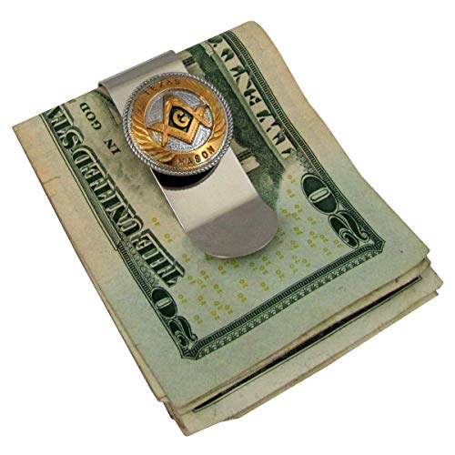 Treasure Gurus Gold Texas Mason TX Money Clip Mens Credit Card Holder Masonic Gift2