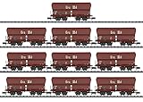 minitrix digital startset spur n MiniTrix T15458 Display mit 10 Selbstentladewagen Erz IIId der DB