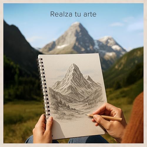 Miniatura 7 de Cuaderno De Bocetos De Artista A5 - Tapa Dura, Papel Muy Grueso De 200 Gm2 - Encuadernado En Espiral Para Niños, Profesionales, Dibujar Y Hacer Bocetos - 14.5 Cm X 21.5 Cm, 40 Hojas, 80 Páginas
