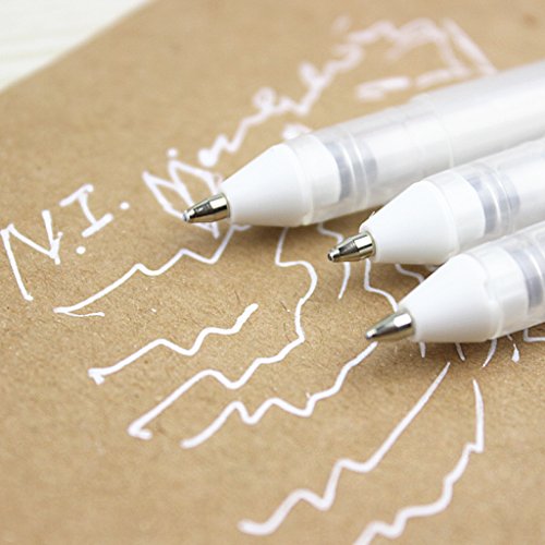 SELFON Pastel White Gouache Ink Gel Pen Ballpoint pen Drawing Stationery For Decorative Diary Card Marking DIY