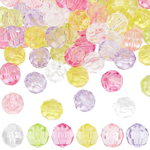 Perles rondes en cristal acrylique légères pour éviter les bijoux lourds et douloureux - 2
