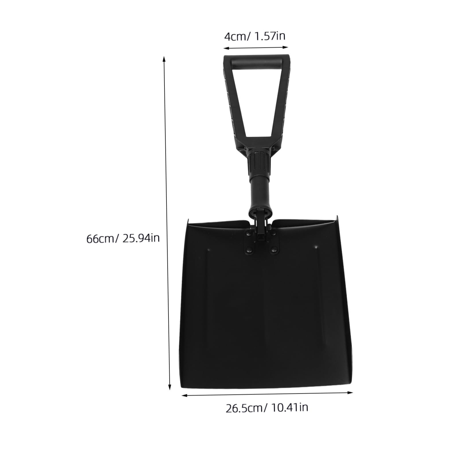 FUNOMOCYA Folding Snow Shovel for Winter Car Ice Scraper Extendable Metal Handle Heavy Duty Spade Compact Storage Bag Multi-use Tool
