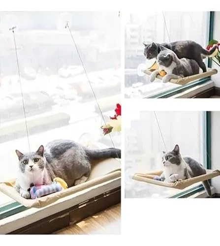 Cama Caminha De Janela Para Gatos Com Ventosas Suspensa Rede