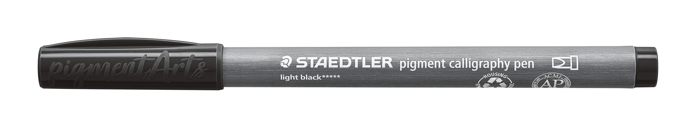 STAEDTLER 375-90 Pigment Arts Calligraphy Pen - Light Black (Box of 10), standard - Image 2