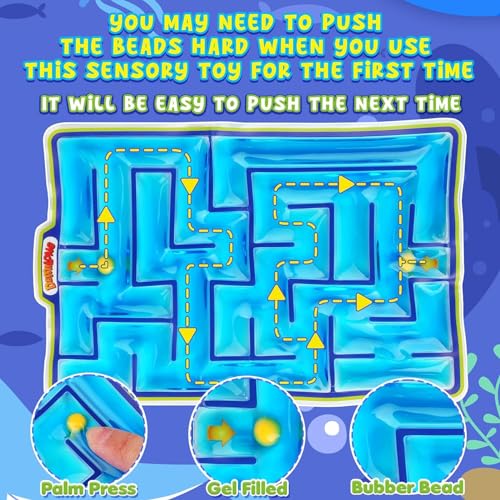JoyJoyful 2 Pack Maze Sensory Squishy Fidget Toys for Kids Adults with Autism, ADHD - Image 2