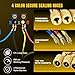 AC Gauges 4 Way Ac Manifold Gauge Set for R134a R12 R22 Automotive Ac HVAC Gauge with 5FT 4-Color Hoses