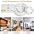 8PACK LED Flush Mount Ceiling Light Fixture, 3000K-4000K-6500K & 100W Equivalent Modern Kitchen Recessed Ceiling Lamp 15W 1500Lm 7.5 Inch Closet Round Surface for Bathroom Laundry Bedroom Hallway