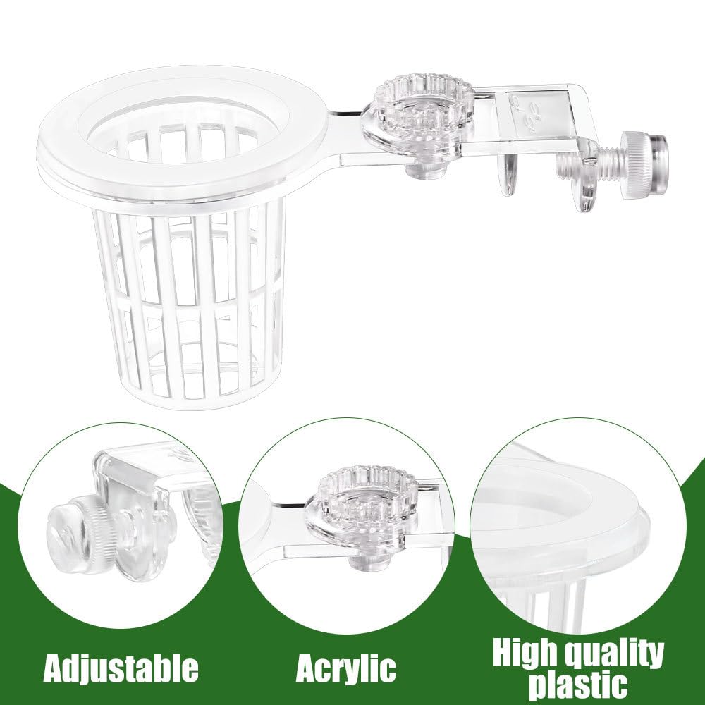 Aquarium Plant Holder,Hanging Fish Tank Pothos Holder 5cm/2.0" Height Adjustable Range for Fish Tank Wall Thickness up to 1.5cm/0.6" - Image 2