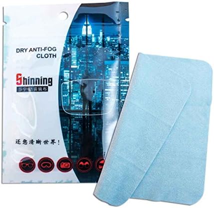 Anti-Fog Reusable Wipes Fog Killer Lasting 24-Hours Dry Cloth for Eyeglasses, Tablets, Camera Lenses, TV LED Screens, Ski Goggles, Motorcycle Helmets - Blue