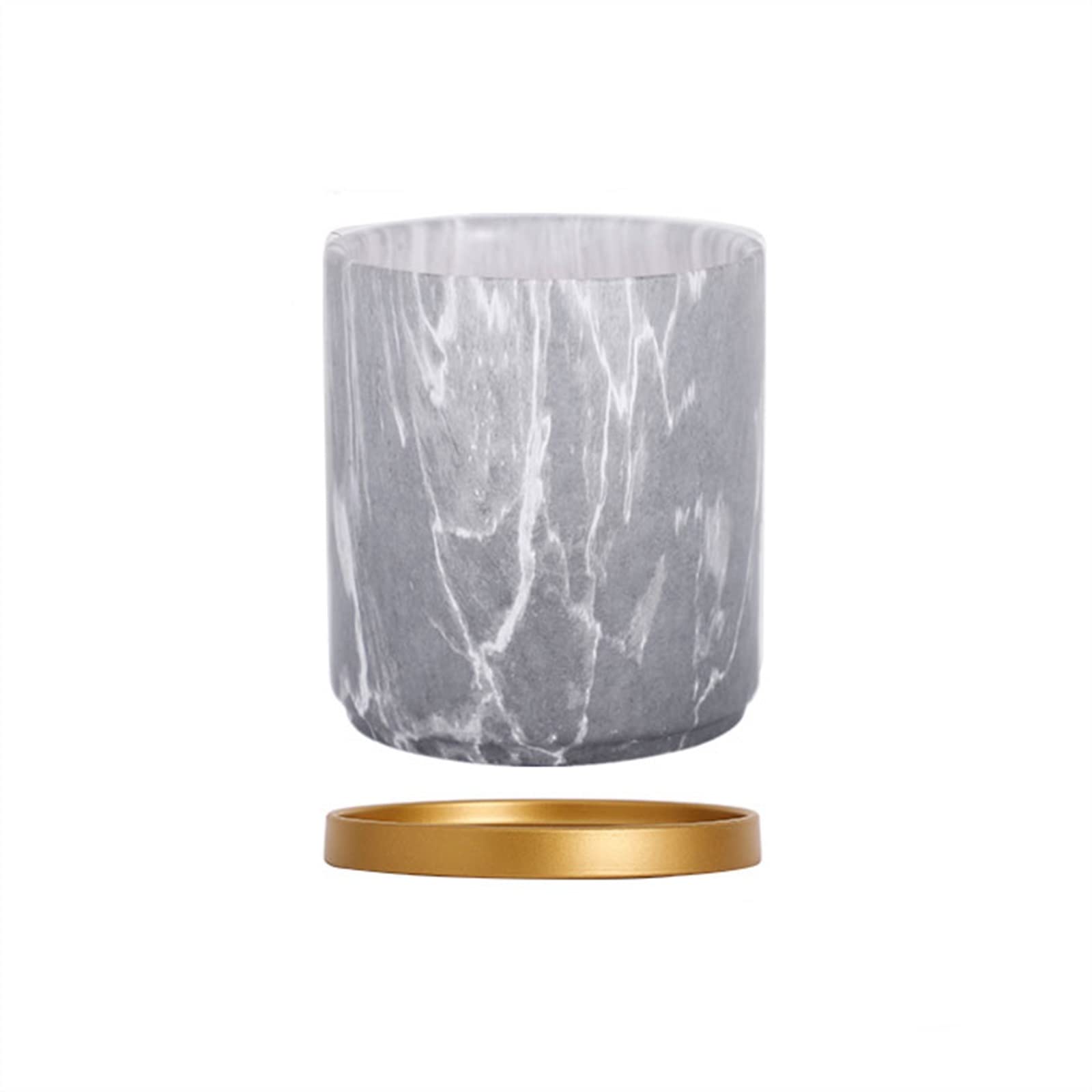 Pot pour plantes d'intérieur effet marbre pour décor de bureau