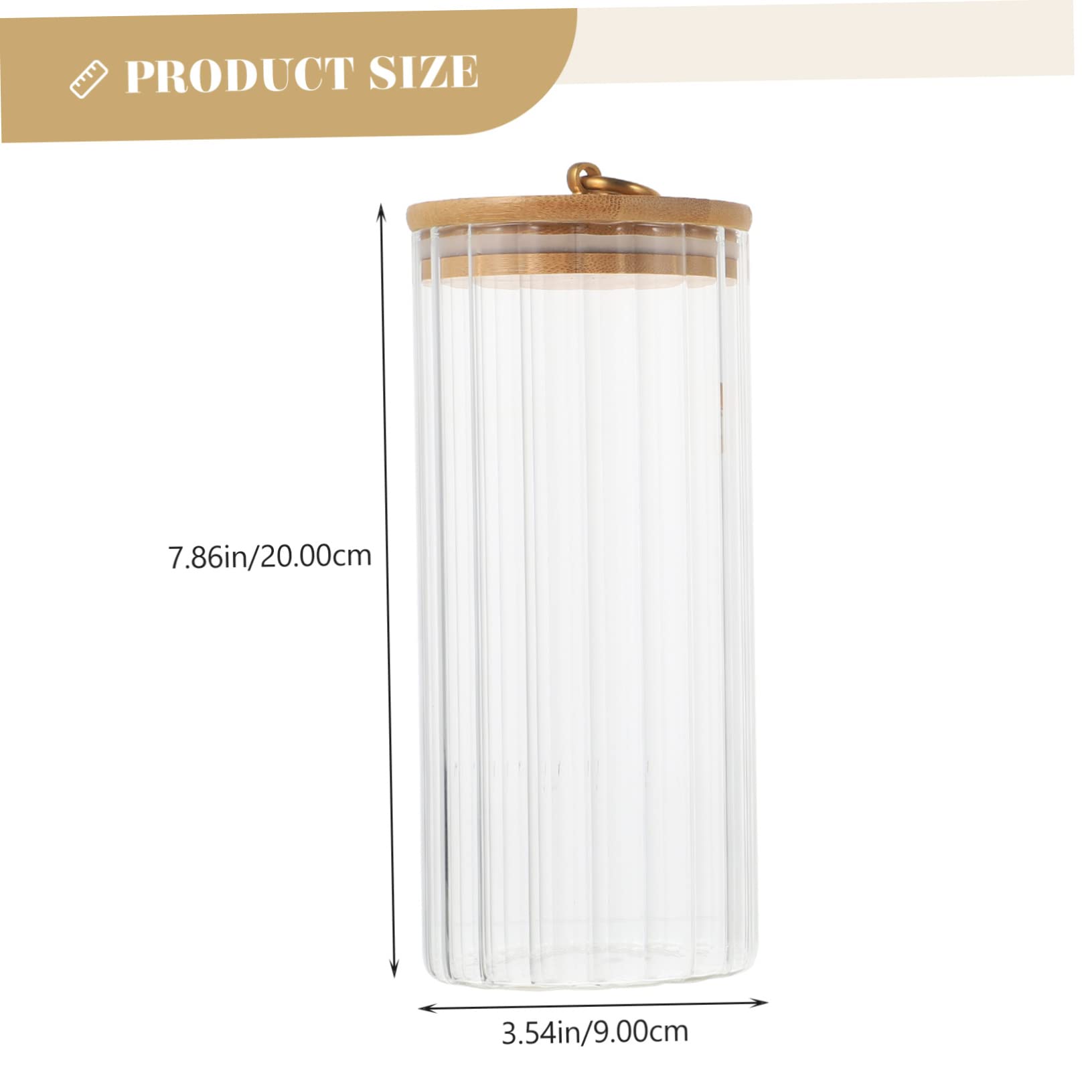 Alipis 2 Series Conjunto De Tarros De Almacenamiento Alimento Frascos Con Tapa Envase Largo Frascos De Almacenamiento Con Tapas Contenedores De Bocadillos Bambú 3 Piezas*2