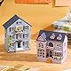 CUTEROOM DIY Miniatur Haus Puppenhaus Kit Puppenhaus Miniatur mit Möbeln und LED-Licht Miniatur Haus Modell bausatz für Mädchen und Jungen Kinder (Happy House)
