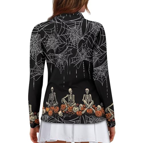 Golf Shirts for Women Long Sleeve Moisture Wicking Quarter Zip Golf Tennis Polo Shirts Pullover Workout Tops2