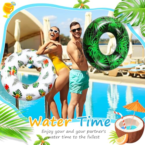 Poen 6 Pcs Large Inflatable Pool Float Tubes for Adults - image 5