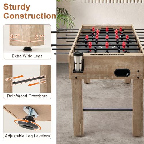 Goplus-54-Foosball-Table-for-Adults-Full-Size-Competition-Soccer-Game-Table-with-Legs-2-Balls-2-Foldable-Cup-Holders-Arcade-Table-for-Kids-Teens-Home-Family-Game-Room-Office-Party Goplus 54 Foosball Table for Adults Full Size Competition Soccer Game Table with Legs 2 Balls 2 Foldable Cup Holders Arcade Table for Kids Teens Home Family Game Room Office Party