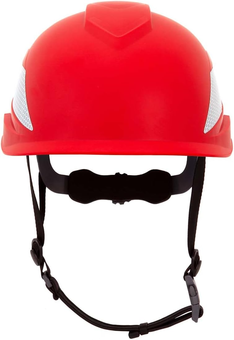 Pyramex HP76120 Red RIDGELINE XR7 Hard Hat with 6 Pt Ratchet Suspension