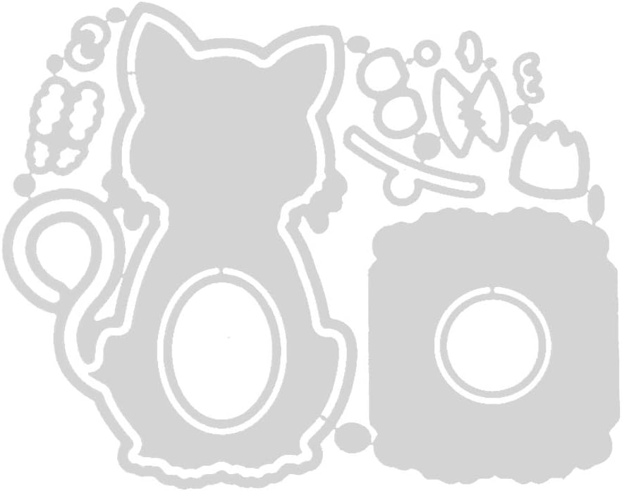 FOLODA Cutting Stencil, Easter Cat Box Metal Cutting Dies Stencil Scrapbooking DIY Album Stamp Paper Card Embossing Decoration, wie die bilder
