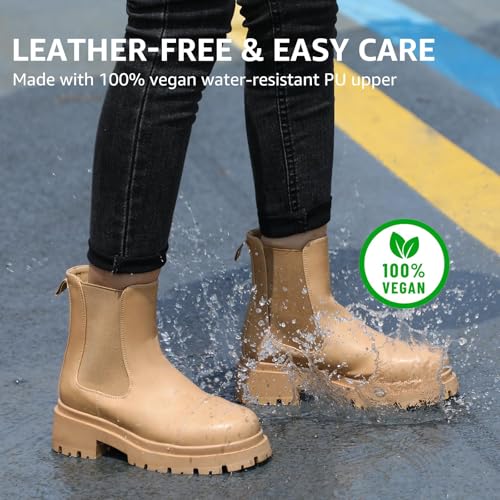 Bacia Chelsea Boots Women Lug Sole Ankle Boots Chunky Heel Slip On Booties2