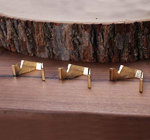 Soporte para monedas 3 piezas acabado dorado brillante miniatura 5