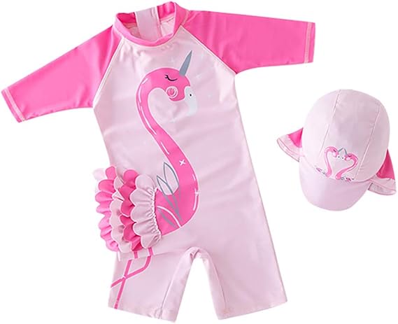 Amazon ビメイゴー Bmeigo 子供 キッズ 水着 ラッシュガード ロンパース 水着 ベビー つなぎ 帽子付き 一体式 女の子 半袖 長袖 夏 通気 動物柄 スイミングウェア スイムウェア 水泳 柔らかい 可愛い 全6タイプ 水着 通販